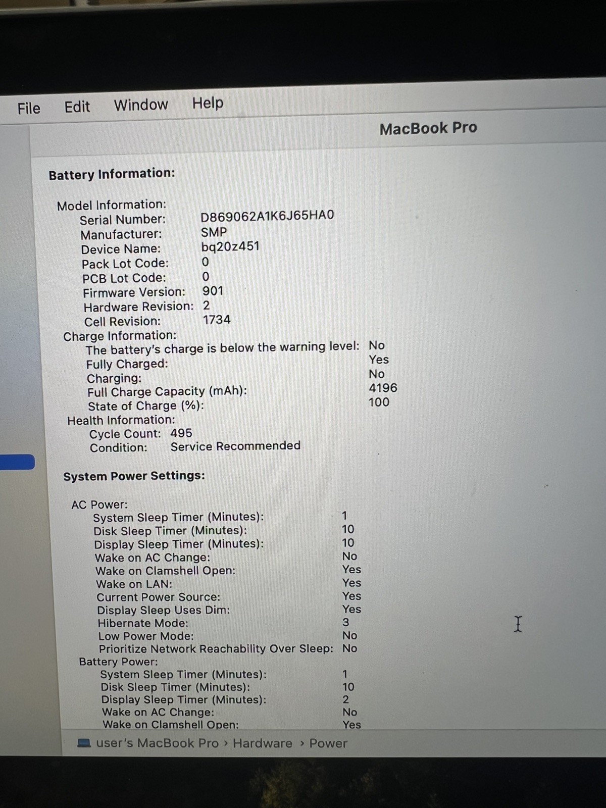 Apple MacBook Pro 2019 15” i9 *READ* 2.3GHz 500GB SSD 16GB RAM OS Sequoia 2019