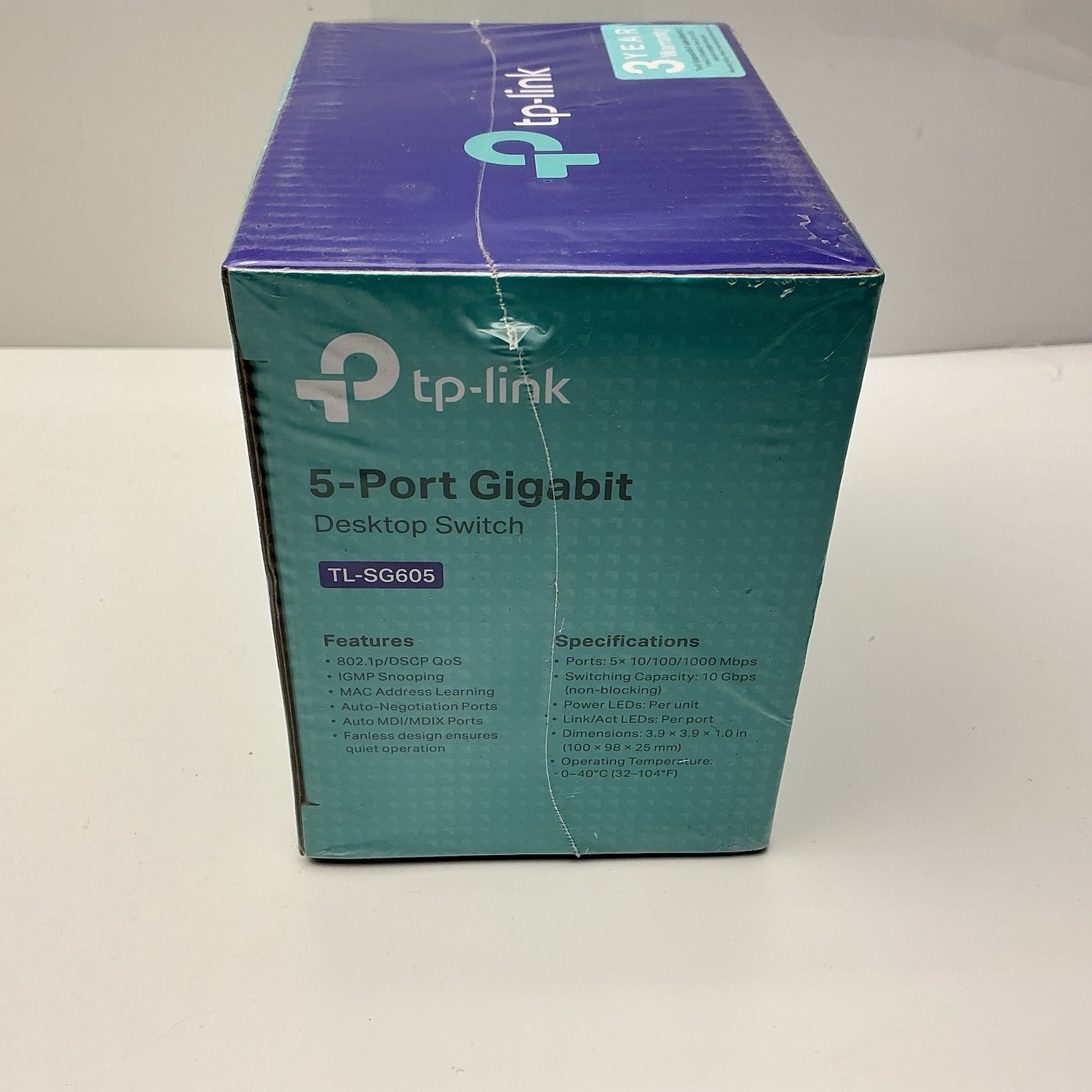 New TP-Link TL-SG605 5-Port 10/100/1000Mbps Ethernet Network Switch Plug & Play