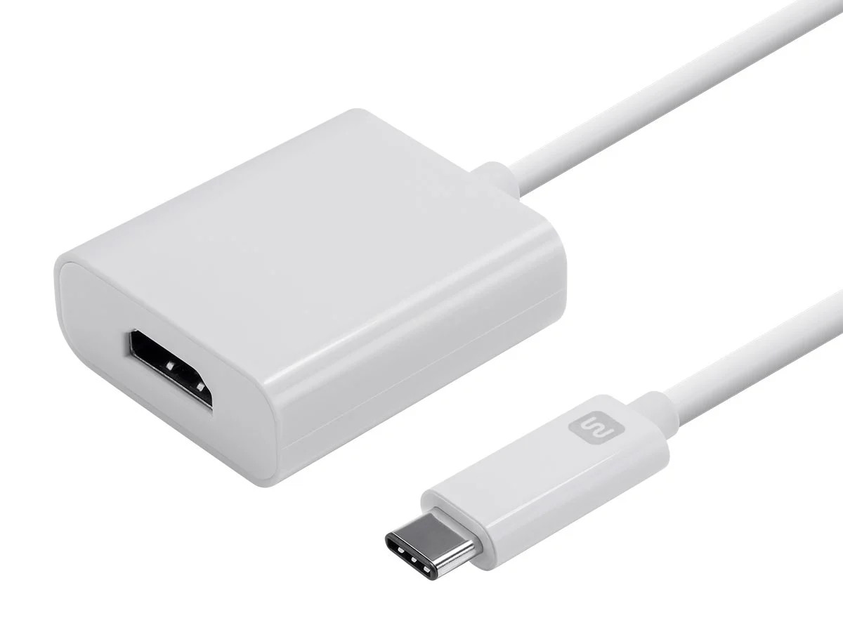 Monoprice USB-C to HDMI Adapter – White, Supports Up To 10Gbps Data Rate,USB 3.1
