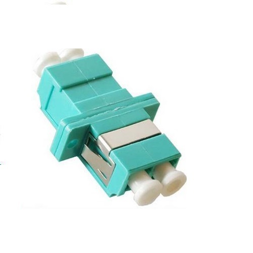 Fiber Optic Adapter/Coupler, LC to LC Duplex, Multimode, Aqua -(QTY 12 )– 47322