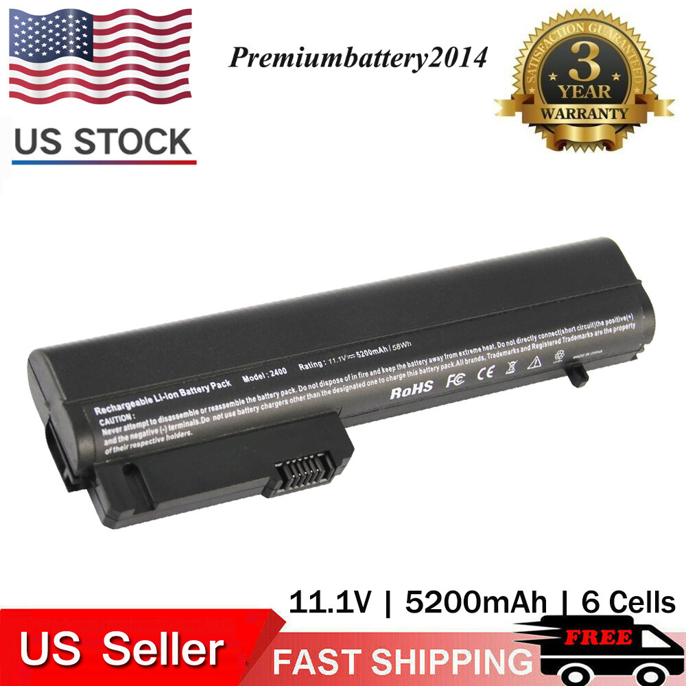 Battery for HP EliteBook 2530p 2540p COMPAQ NC2400 2400 2533t HSTNN-FB22 EH767A