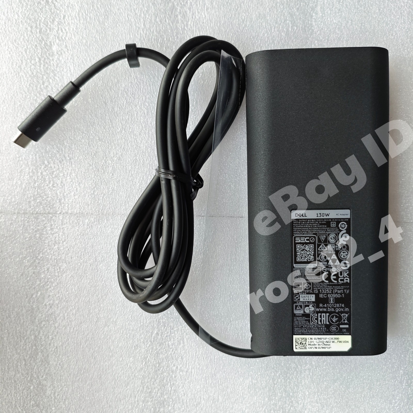 Genuine Dell 130W USB C Charger TYPE-C Power Adapter For XPS 13 15 9500 5530 QR
