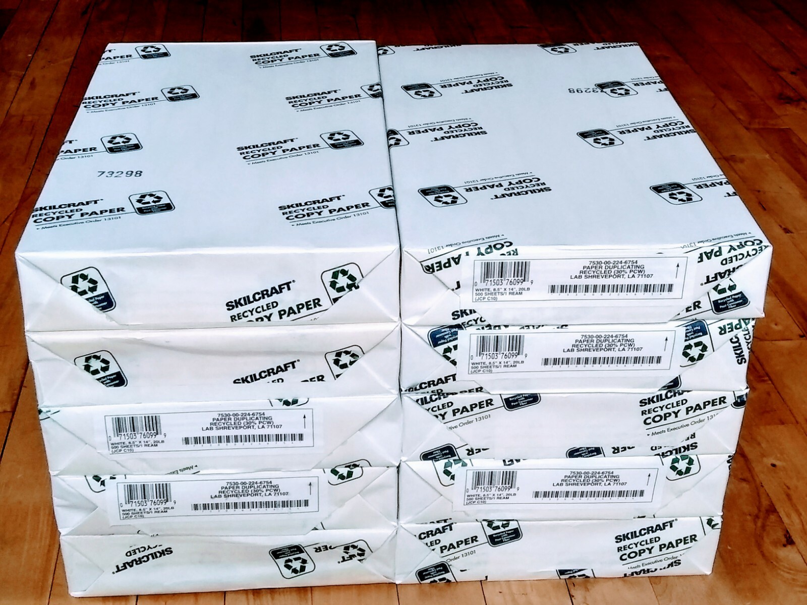 (10 Reams)SKILCRAFT 8-1/2″x 14″ White Copying Paper/ Long grain/ 20#/5000 Sheets