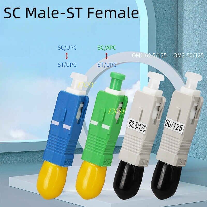 SC Male to ST Female UPC APC SM MM Hybrid Fiber Optic Adapter Optic Converter