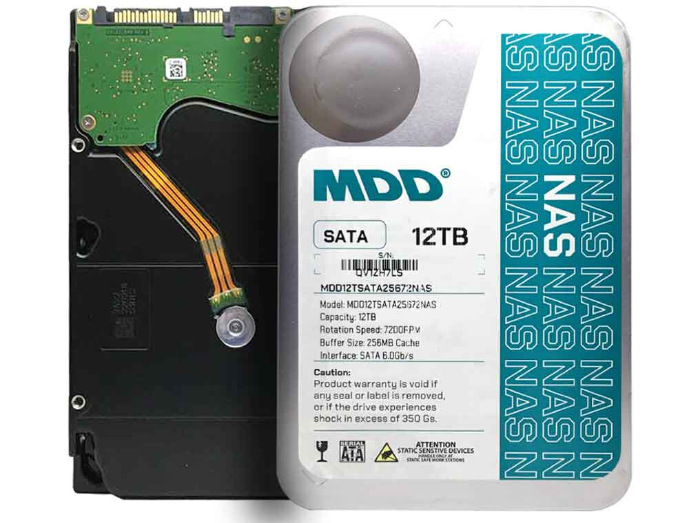 MDD 12TB 7200RPM 256MB Cache SATA 6.0Gb/s 3.5″ NAS Hard Drive – 3 Year Warranty
