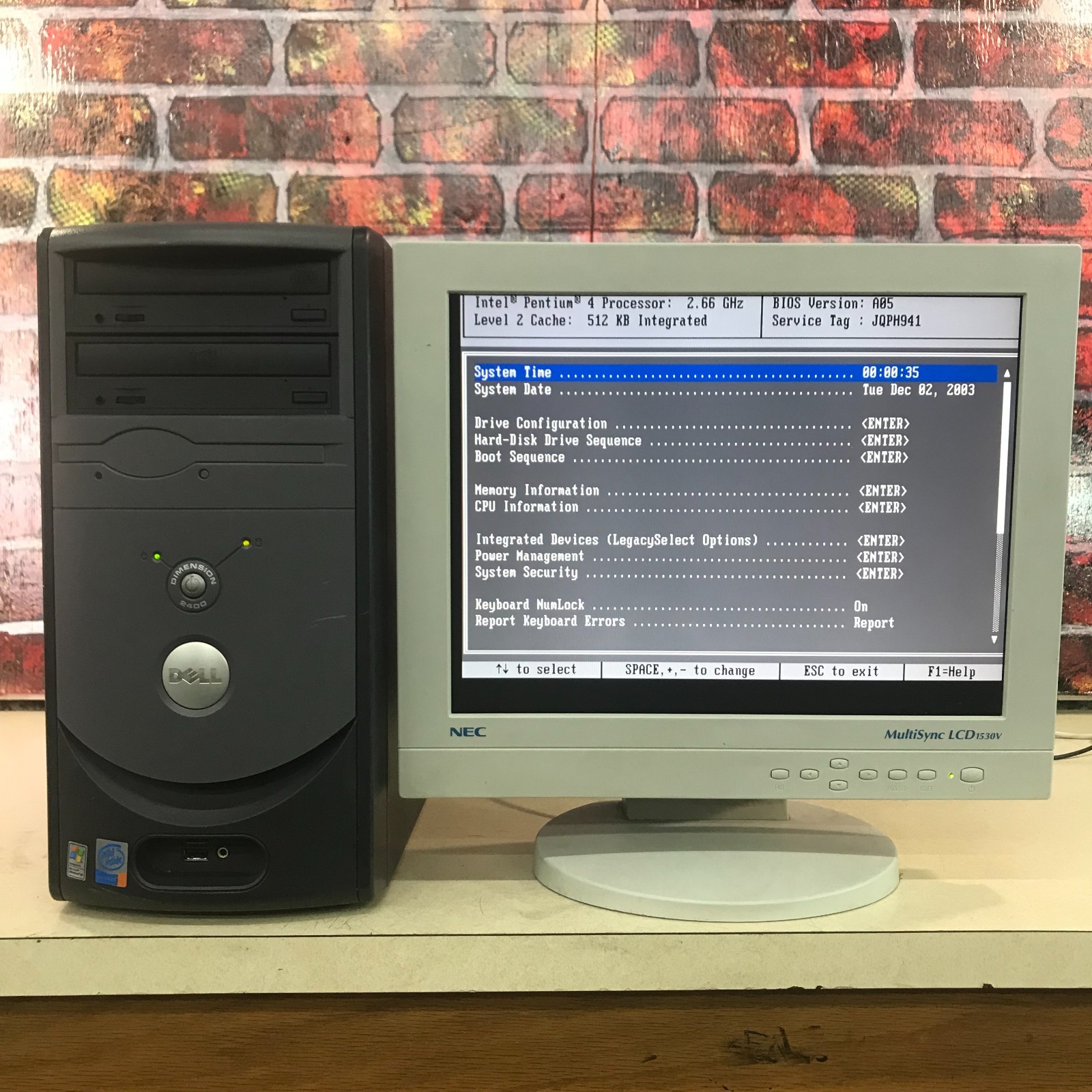 Dell Dimension 2400 ATX PC Pentium 4 2.66GHz 512MB RAM No HDD (Retro Gaming)