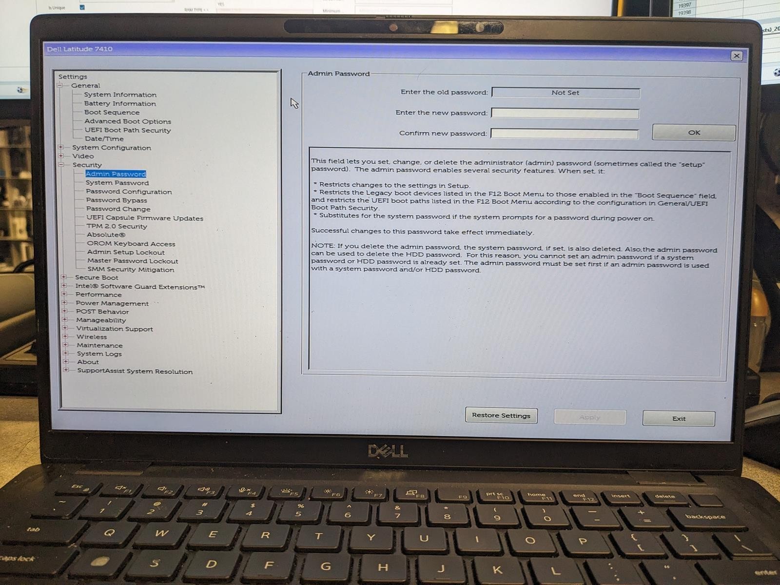 DELL LATITUDE 7410 i7-10610U @ 1.80GHz, 16GB RAM, NO HDD/OS