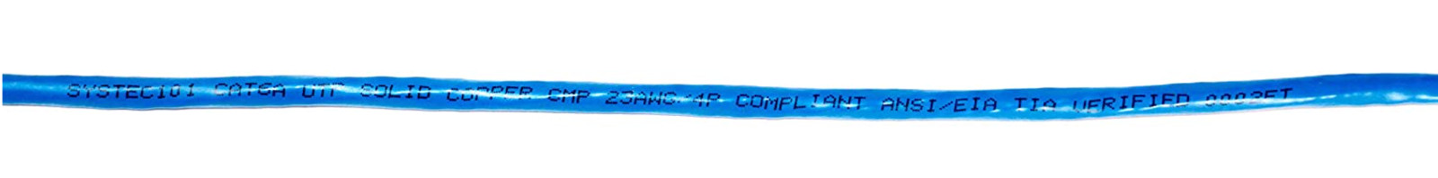 Cat6a 1000ft Plenum UTP 650MHZ 23AWG PURE COPPER Cat6a CMP BLUE | Network Cable