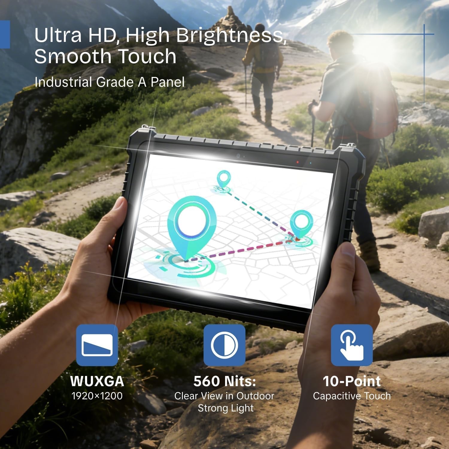 Sunkol 10.1″ IP67 Rugged Tablet N5100 8GB/256GB Windows 11 Pro Industrial Tablet