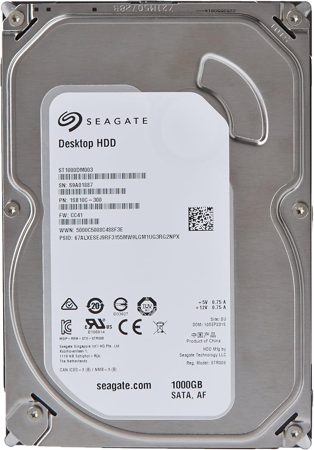Seagate 1TB Desktop HDD – Reliable Storage with 7200 RPM Speed and 64MB Cache