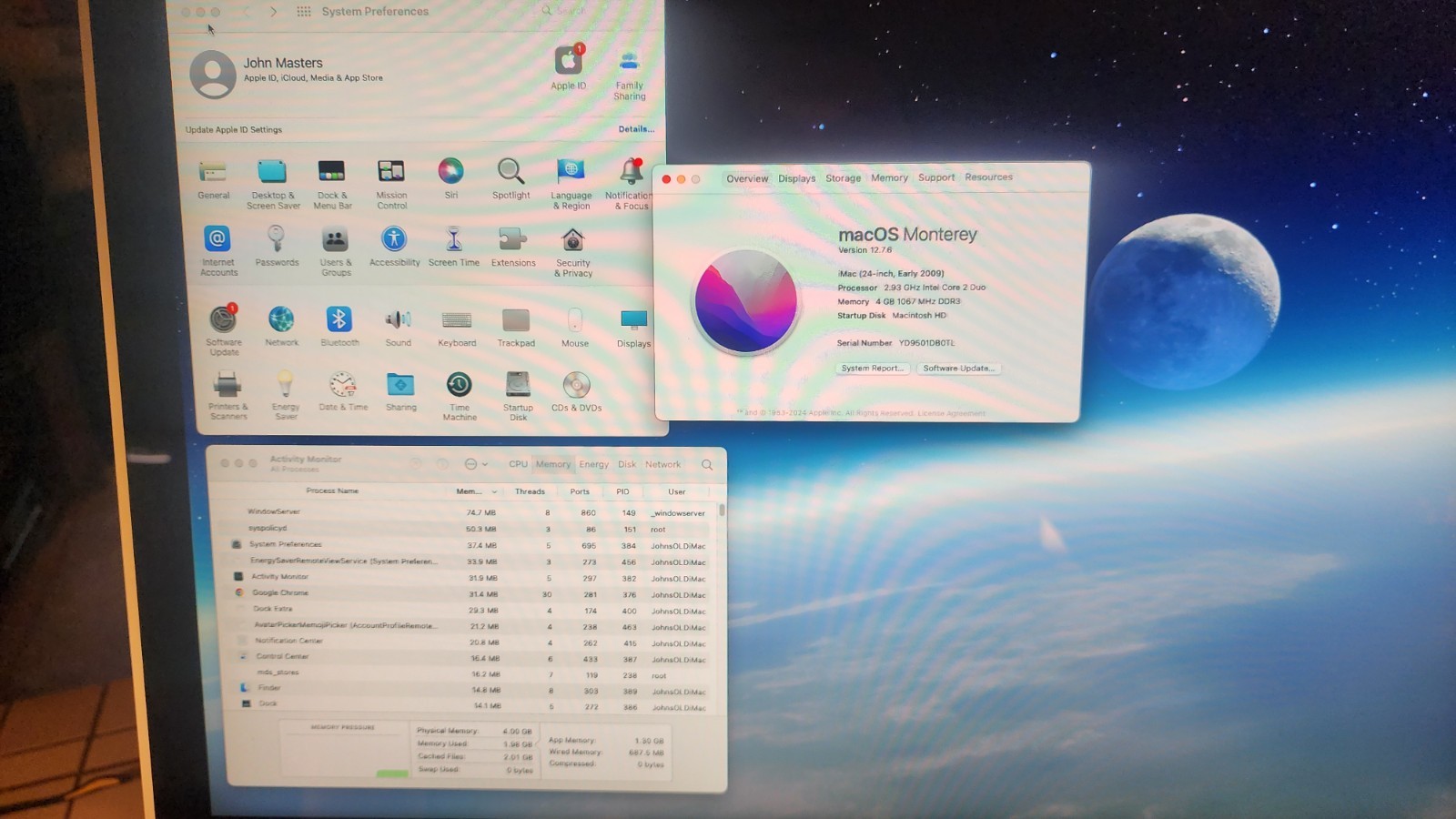Apple iMac A1225 Late 2009 24″ Intel Core 2 Duo 2.93GHz 4GB RAM 640GB HDD Mont