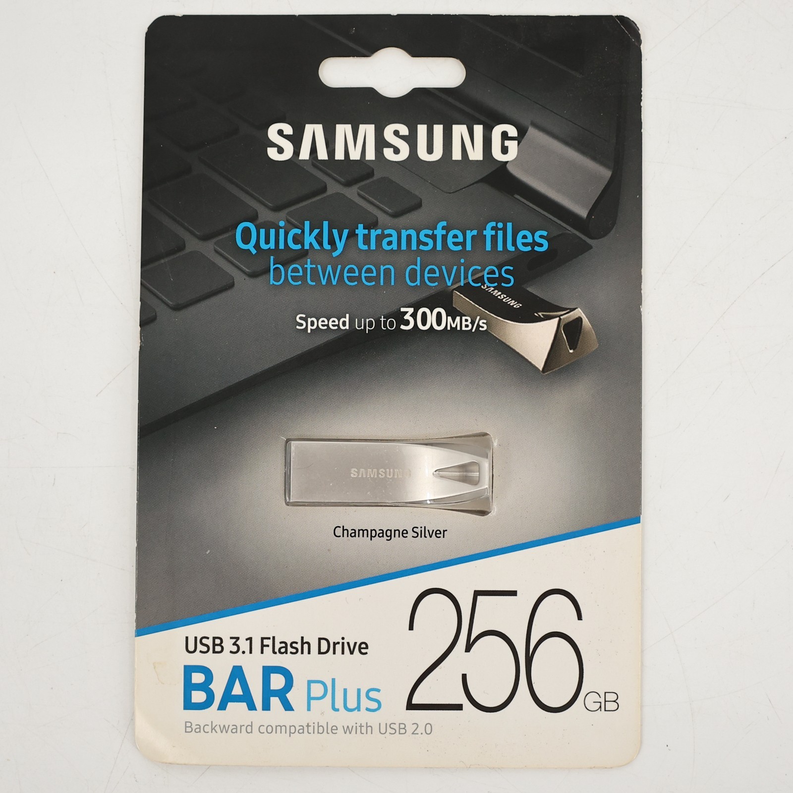 Samsung BAR Plus 256GB USB 3.1 Flash Drive Champagne Silver
