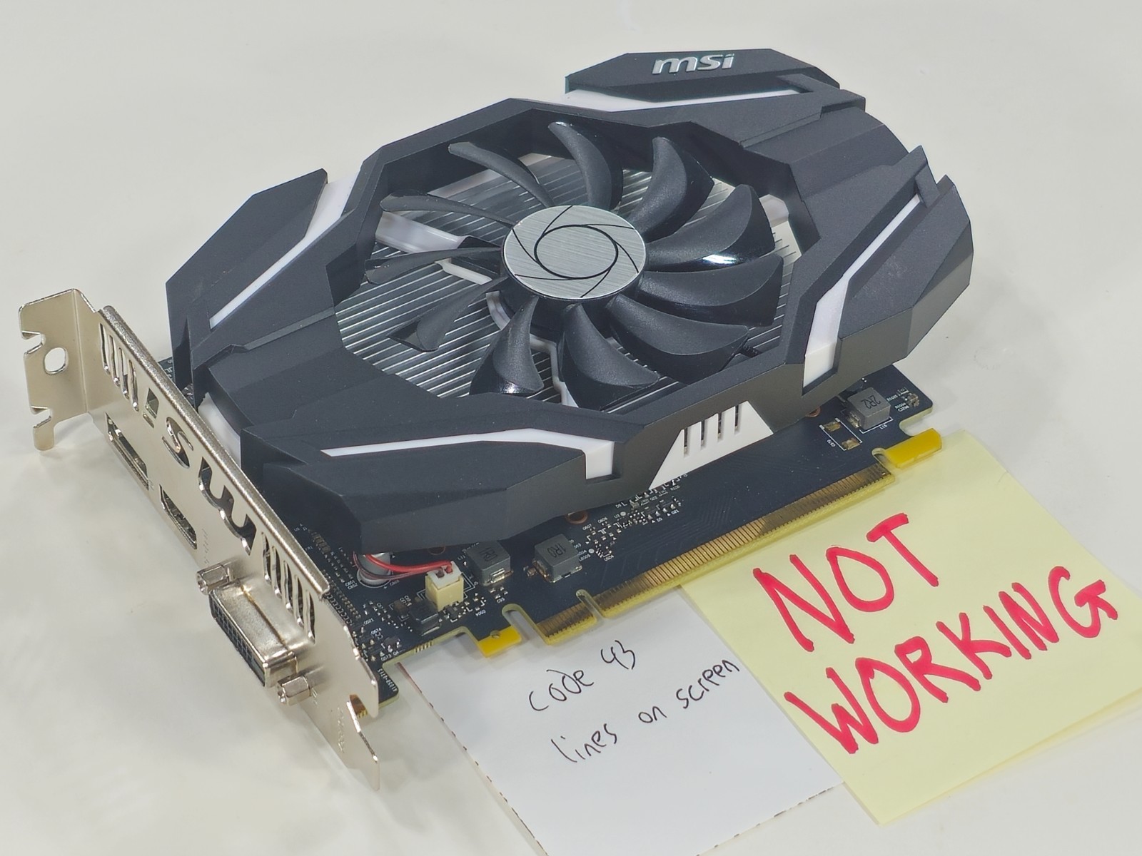 [NOT WORKING] MSI GeForce GTX 1050 Ti OC 4GB 4G 128-bit GDDR5 PCI-E 3.0