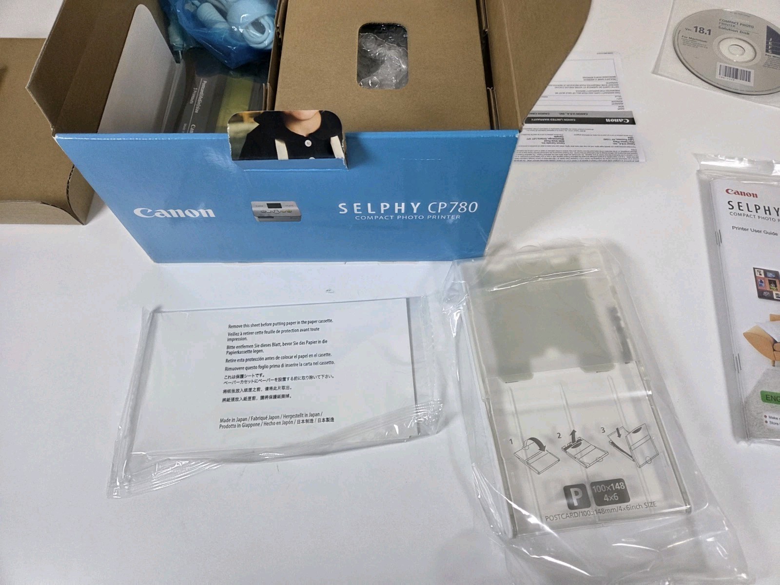 Canon SELPHY CP780 Compact Photo Printer Silver Portable 4×6 NEW Open Box
