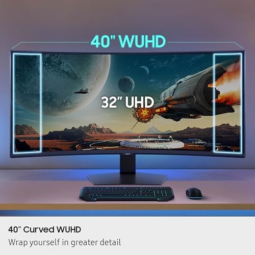 BLACK – SAMSUNG 40” ODYSSEY G7 (G75F) WUHD RESOLUTION, 180HZ, CURVED LS40FG756EN
