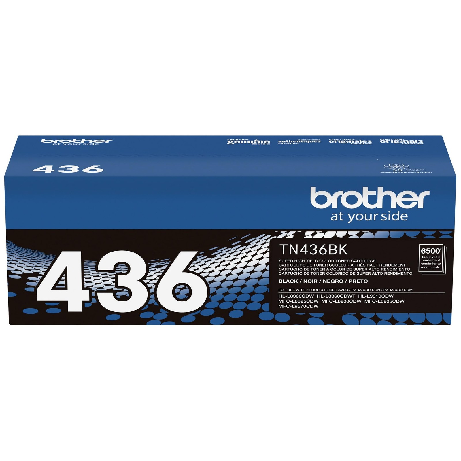 TN436BK Super High Yield Toner-Retail Packaging, Black