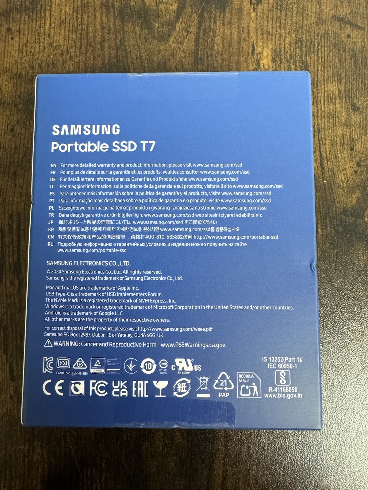 Samsung T7 2TB USB 3.2 Portable Solid State Drive – Titan Grey