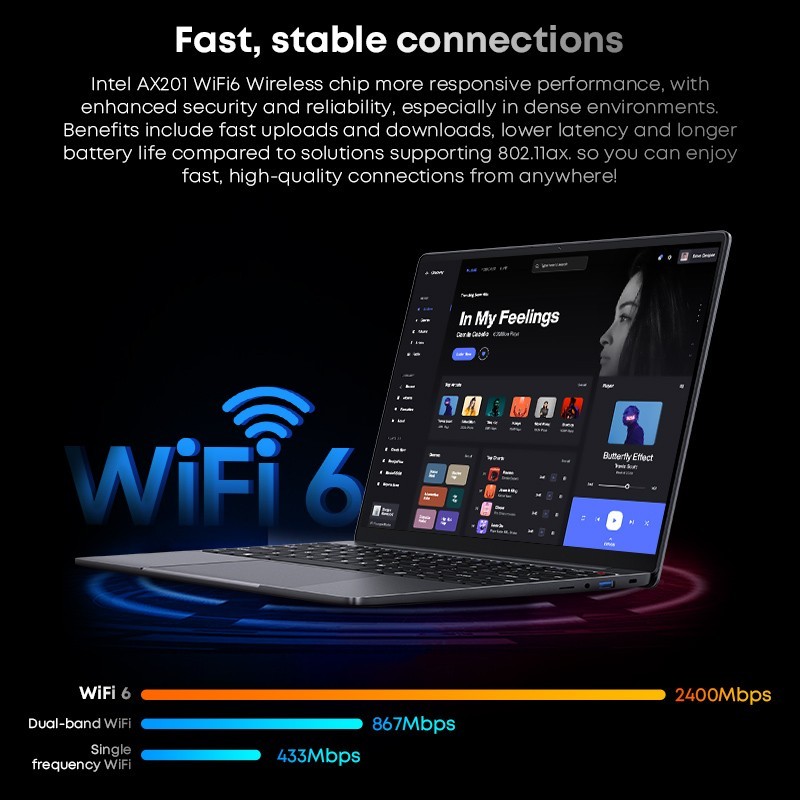 CHUWI CoreBook X 14.1″ Laptop, Intel 12th Gen i3-1220P, 16GB+512GB NVMe, Win 11