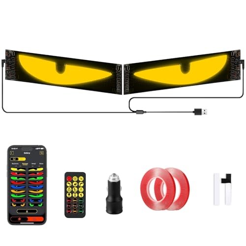 Devil Eyes Light for Cars, 2-Pack LED Eyes for Car Windshield with Perfect