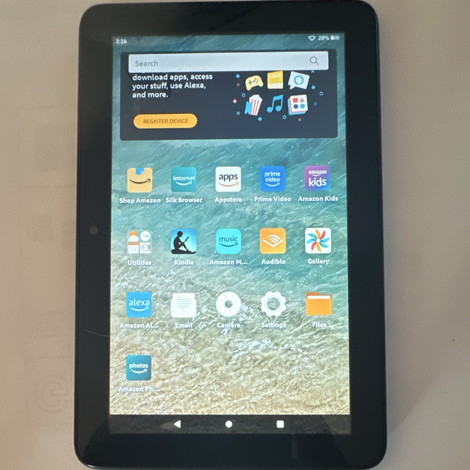 Amazon Fire 7in 16GB Wi‑Fi Tablet Fire OS Black Built-In Front Camera
