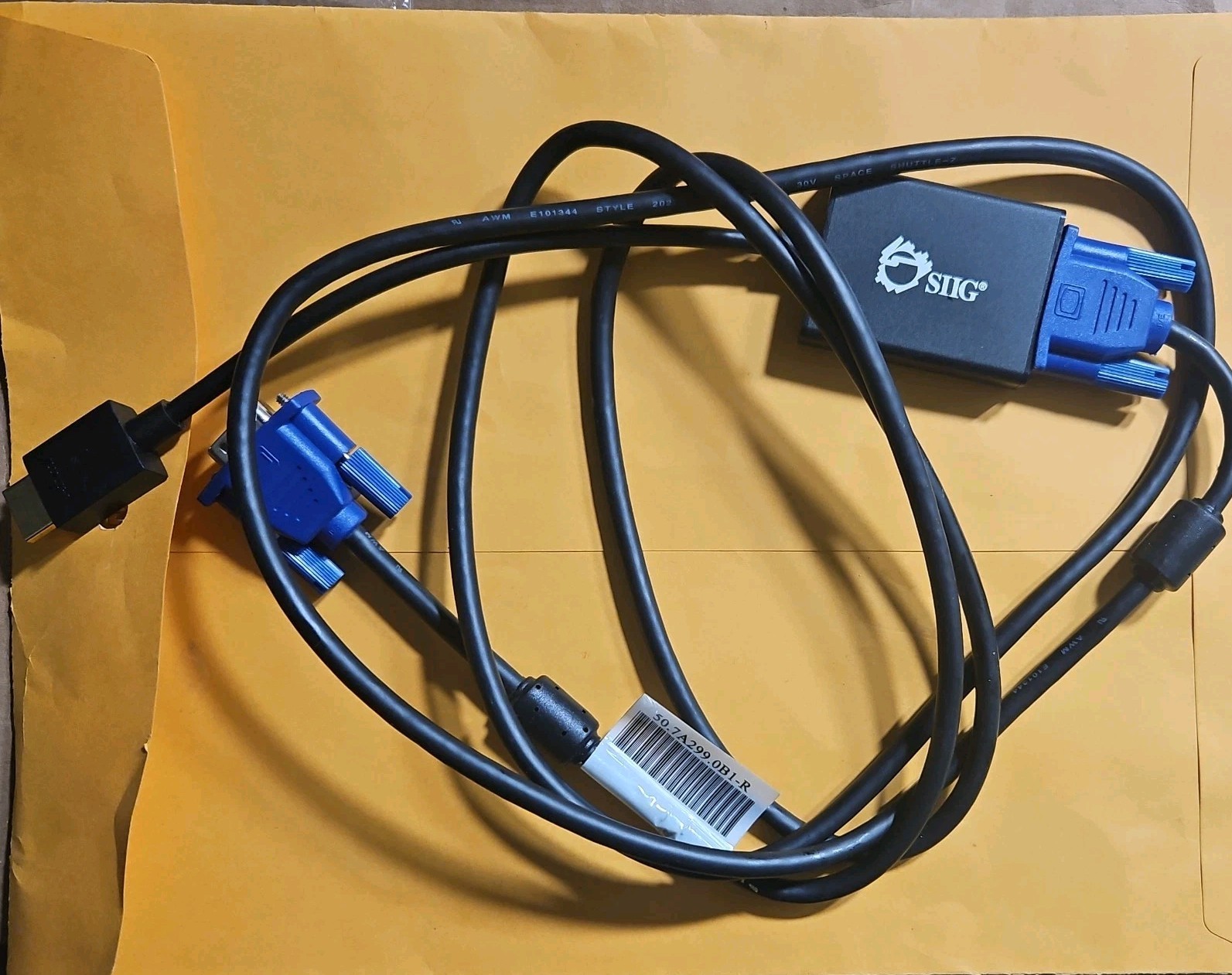 SIIG HDMI Male to VGA/SVGA D-Sub Male Adapter Cable 6ft Black OB1-R