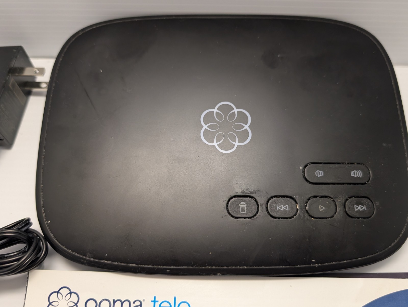 Ooma Telo VOIP Home Phone Service Base Station, Power Adaptor, Wireless Adaptor