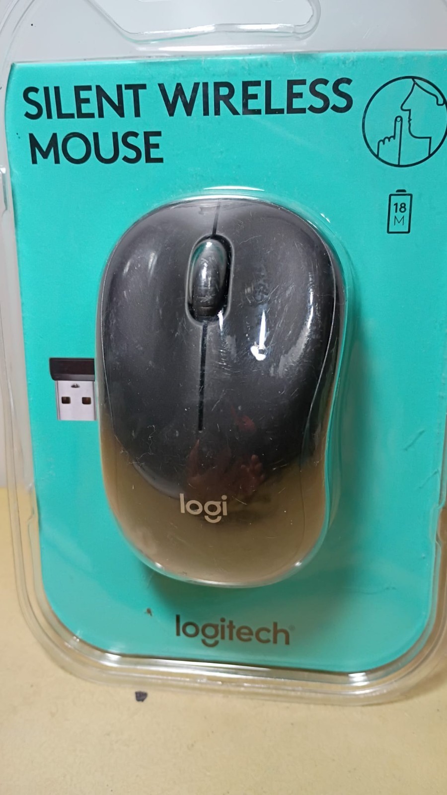 Logitech M220 Silent Wireless Mouse Black Open Box