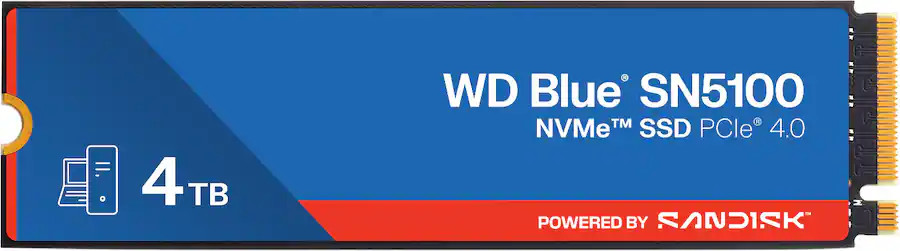 SanDisk – WD Blue SN5100 4TB Internal SSD PCIe Gen 4 x4 NVMe