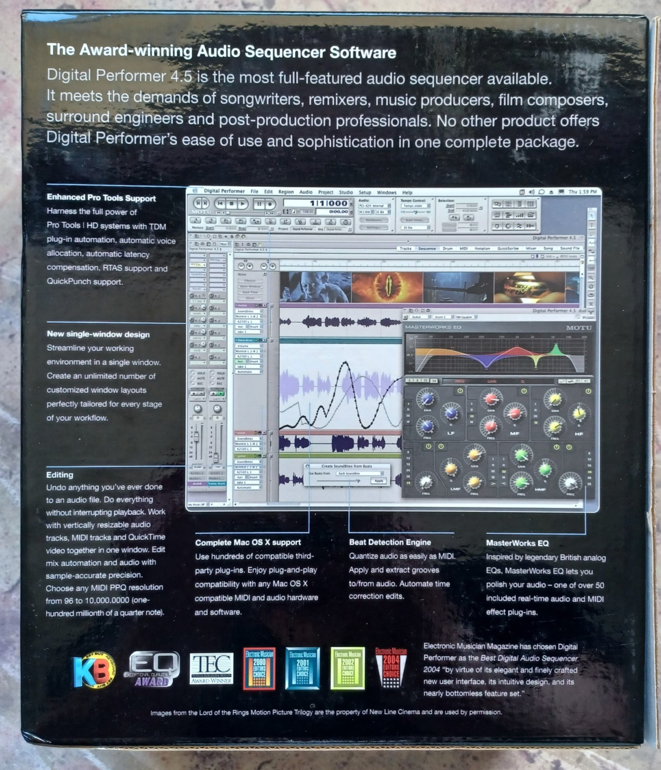 MOTU Digital Performer 4.5 DAW program (Manuals and CD’s in Original Box)