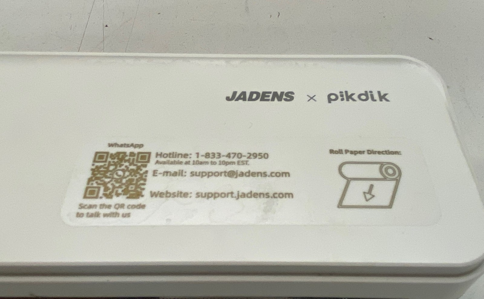JADENS pikdik F9-A4 Portable A4 Thermal Printer Mobile Bluetooth Power Tested