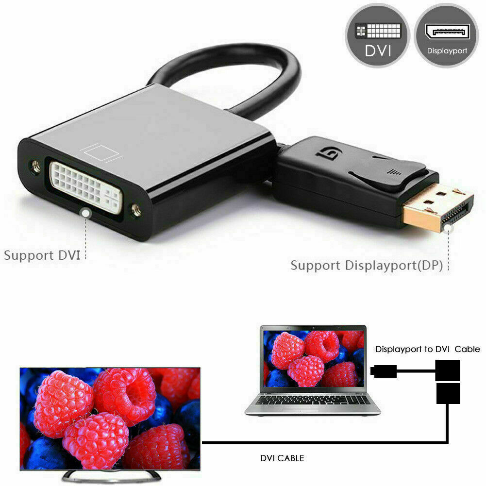NEW Display Port DP Male to DVI Female Adapter Cable Converter for Laptop PC