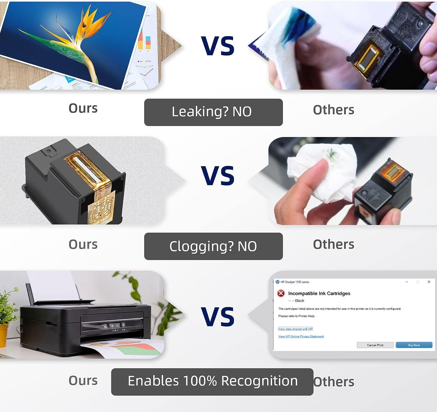 60 XL Ink Cartridges for HP 60XL Photosmart C4680 D110a C4780 DeskJet D2680 Lot