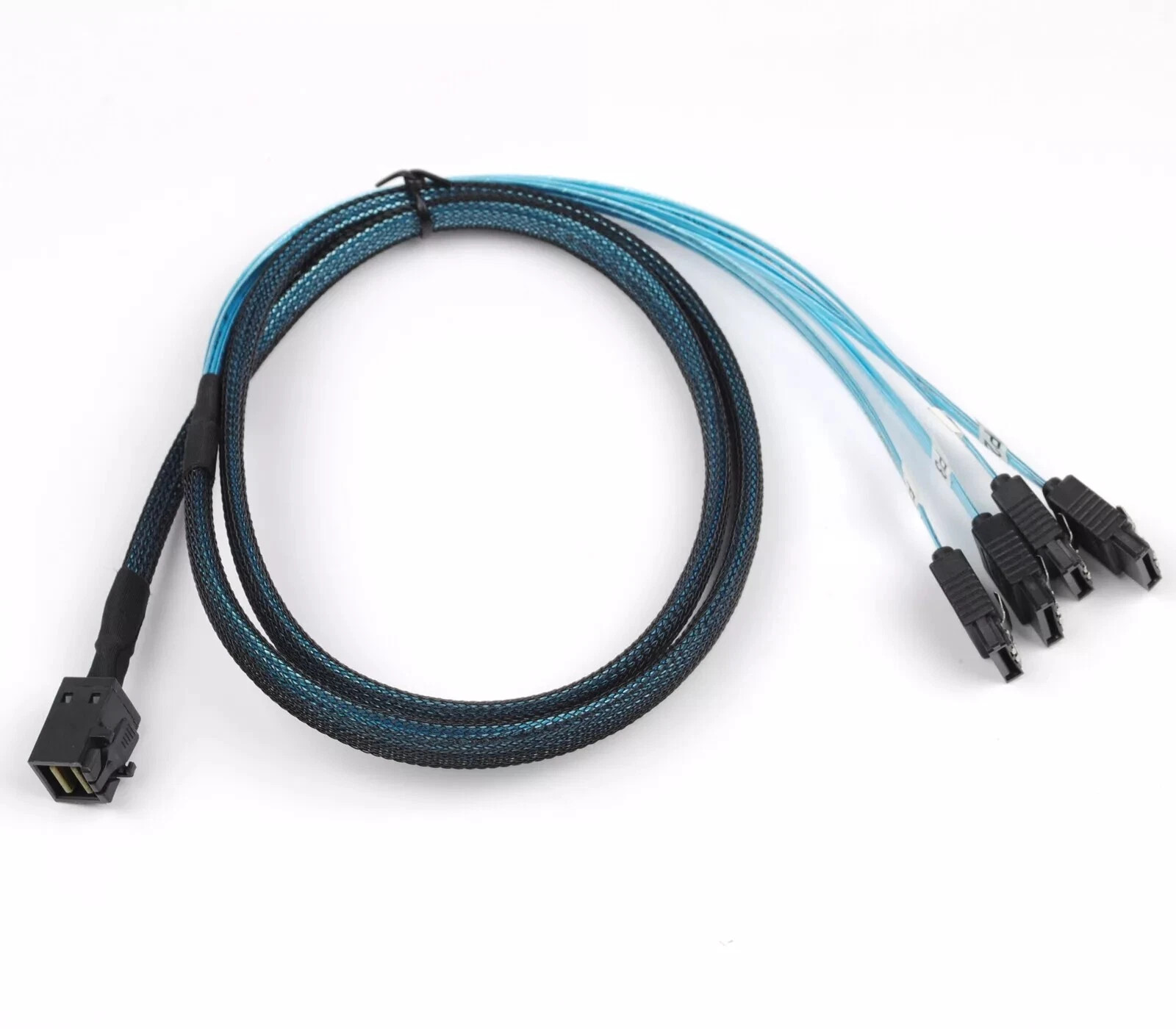 Mini SAS SFF-8643 To 4 SATA 7pin Hard Disk 6Gbps Data Server Raid Cable 0.5m