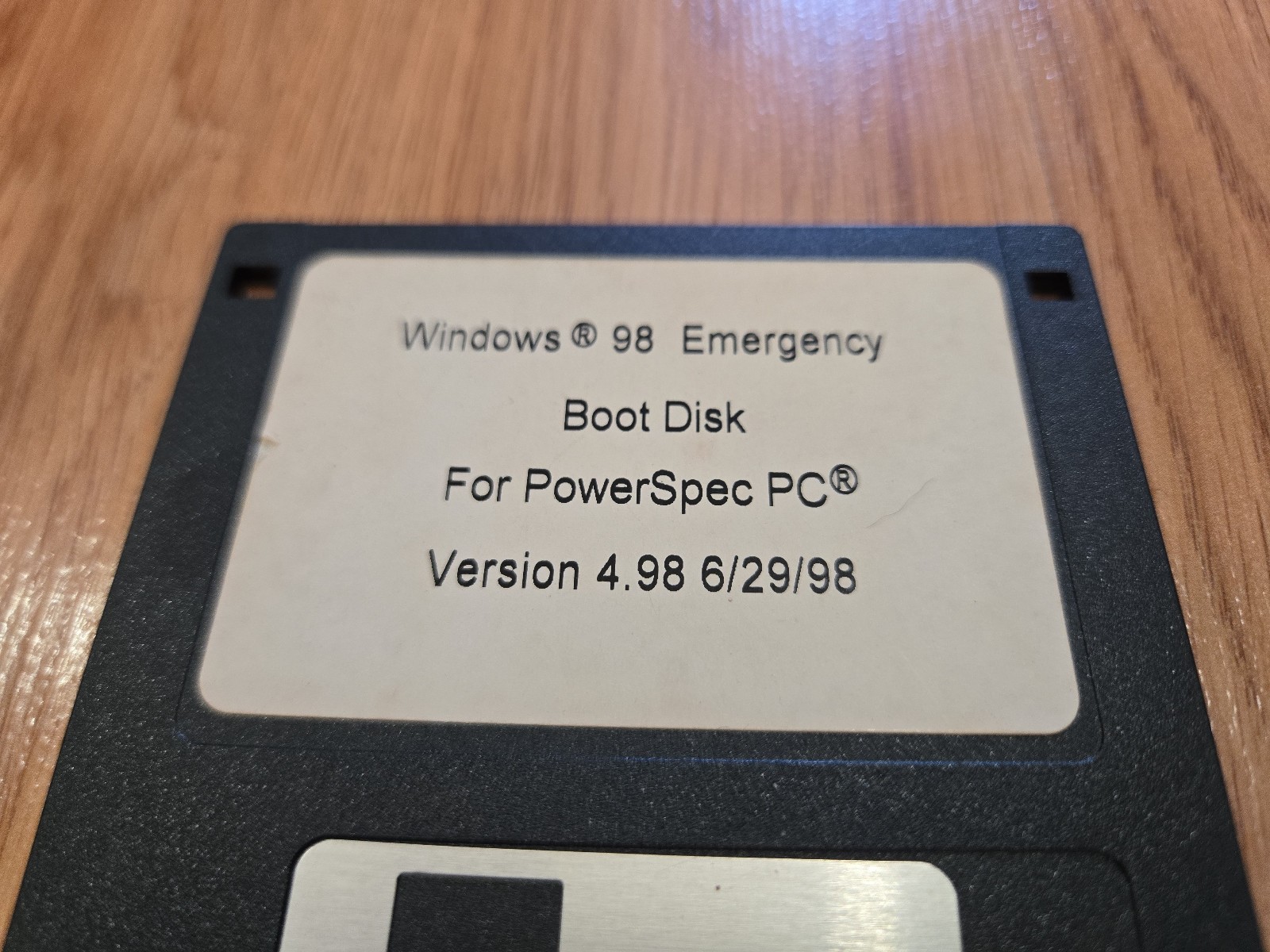 Windows 98 Emergency Boot Disk 3.5 Inch Floppy VTG Software Program Install 4.98