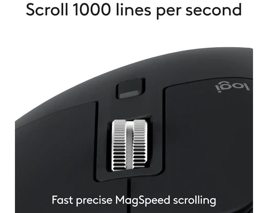 Logitech MX Master 3S Bluetooth Edition Wireless Mouse-BLACK, mouse only
