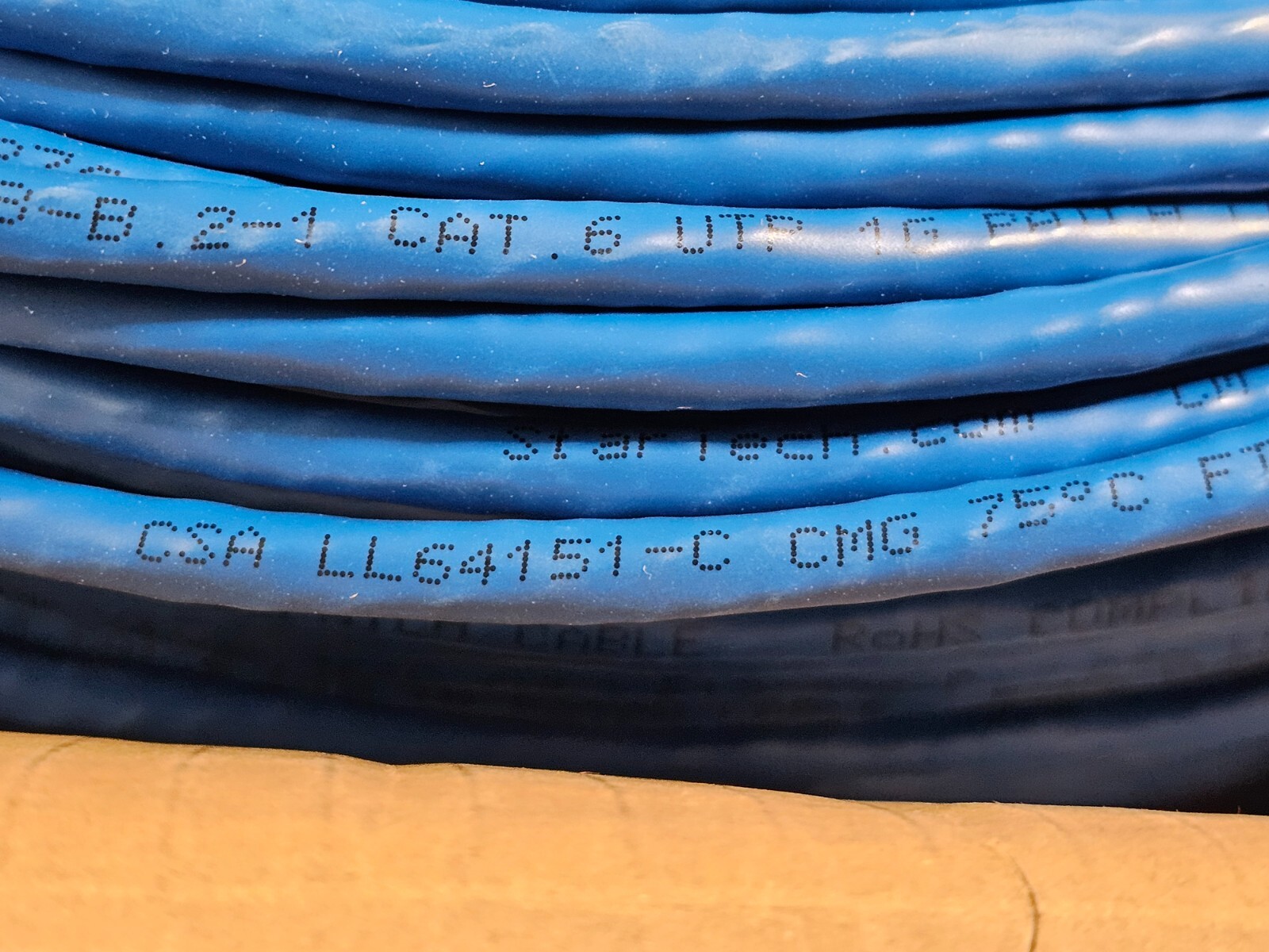 StarTech 1000 feet Bulk Cat6 Ethernet Cable Stranded-CM-Rated for In-Wall Use