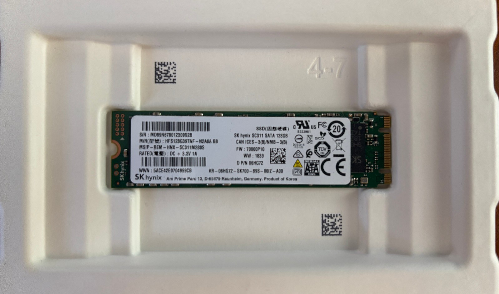 SK hynix SC311 SATA, 128GB (M.2 2280)