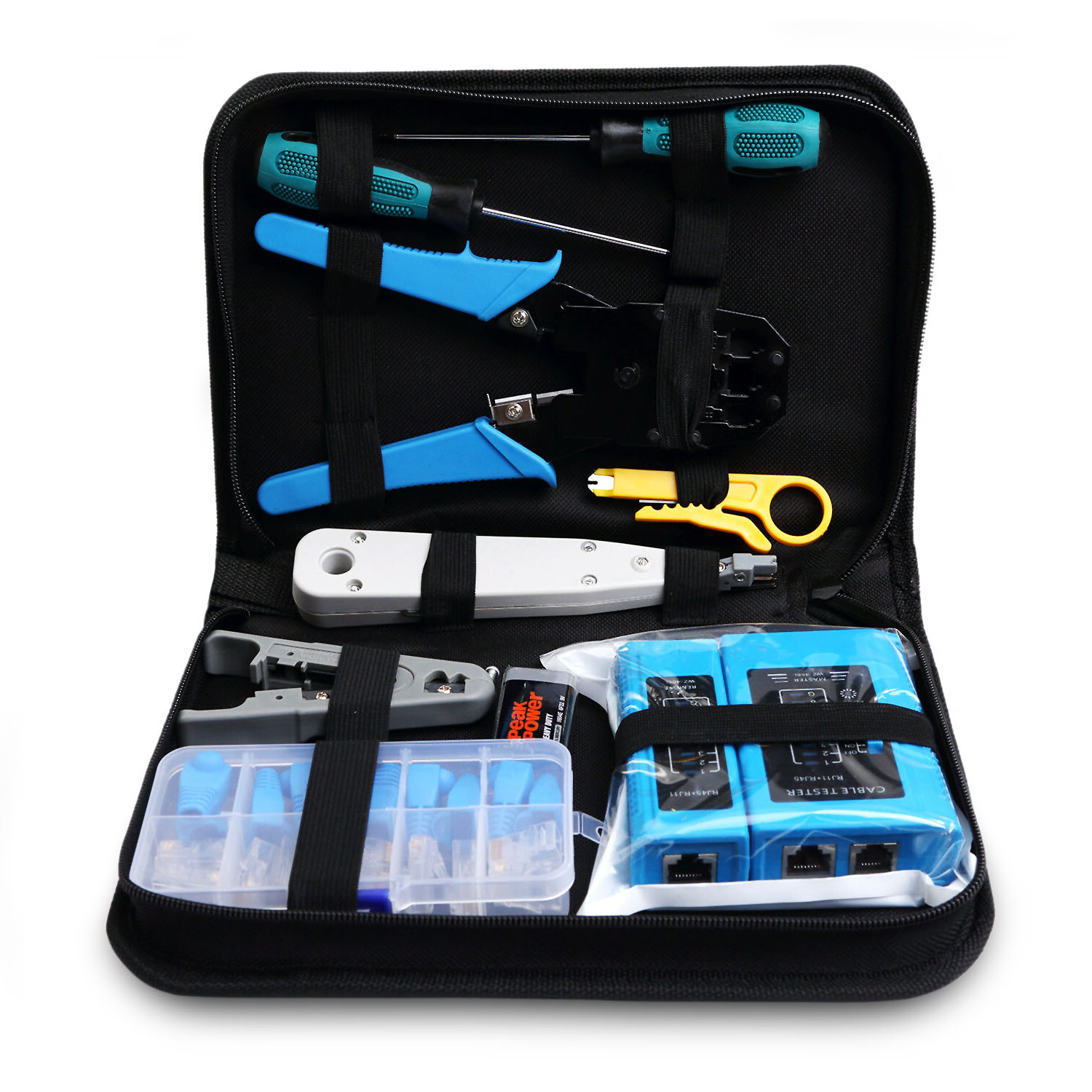Rj45 Crimping Tool Kit Set For CAT5/CAT6 Lan Cable Tester Network Repair Tools