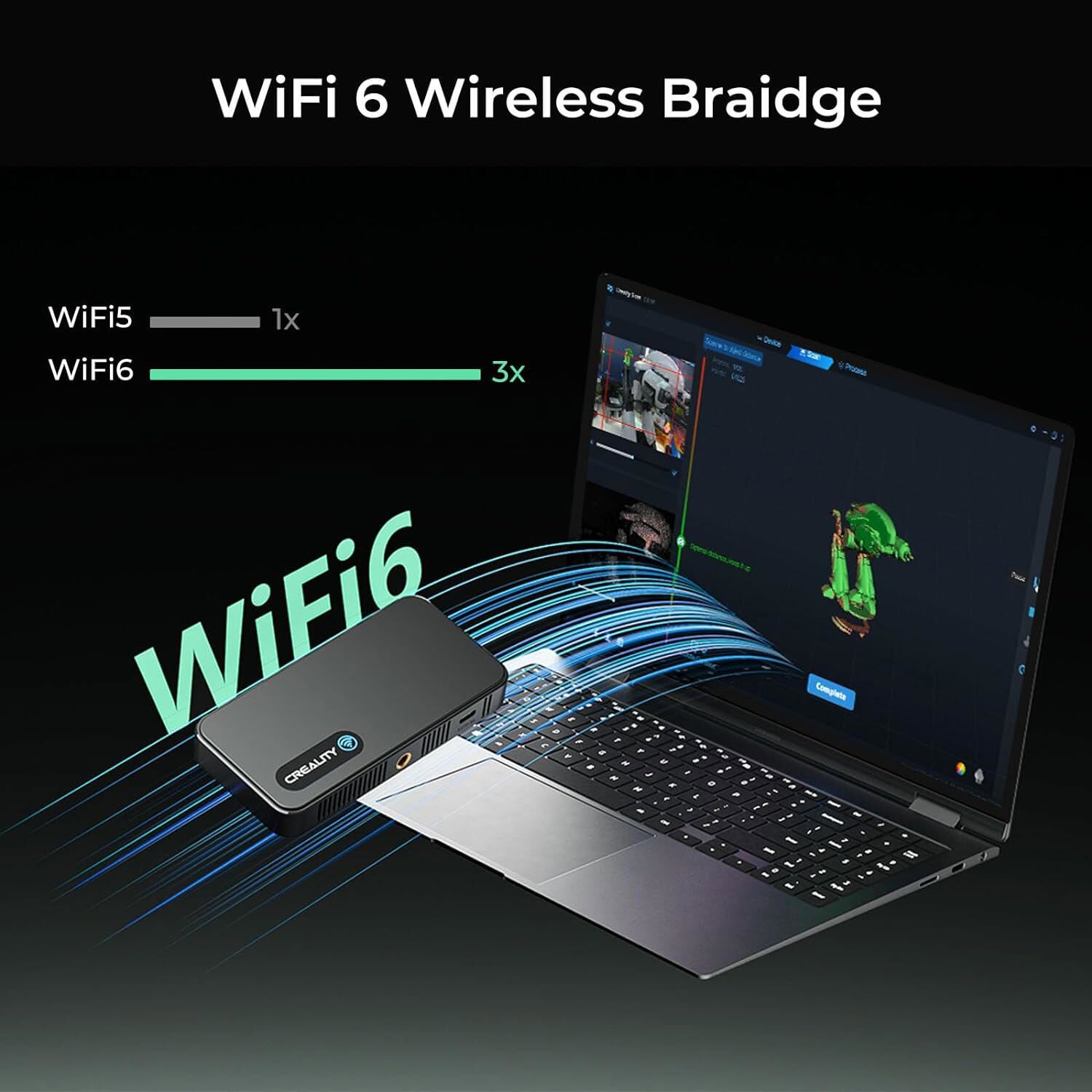 Creality CRScan Ferret Pro Wireless 3D Scanner 0.1mm Accuracy Full-Color Capture