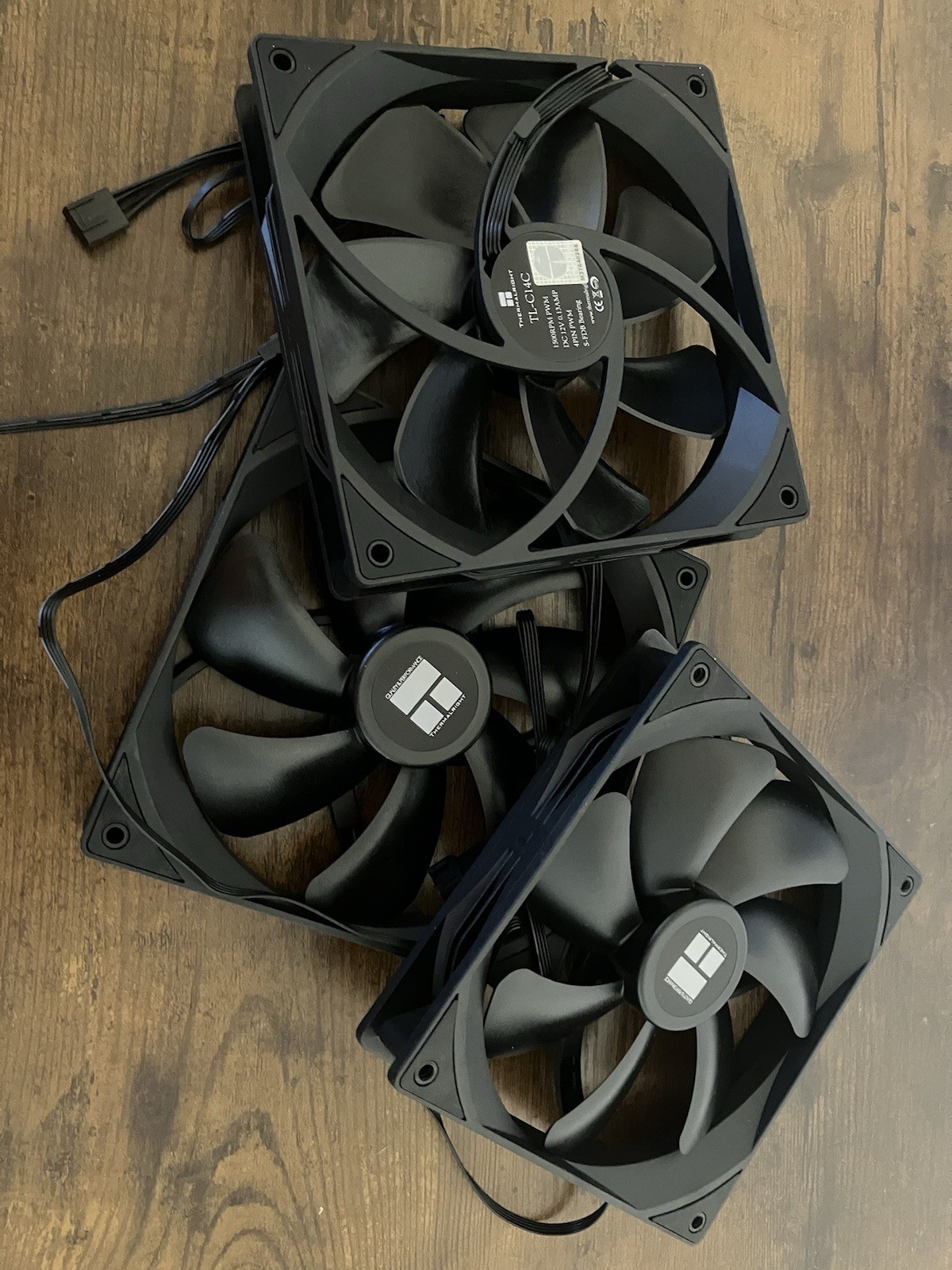 Thermalright TL-C14C X3 Lot of 3 140mm Black 4-Pin Case Fans 1500RPM 75.8CFM