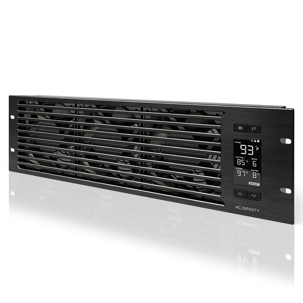CLOUDPLATE T9, Rack Mount Cooling Fan Panel 3U Exhaust, AV Equipment 19″ Rack