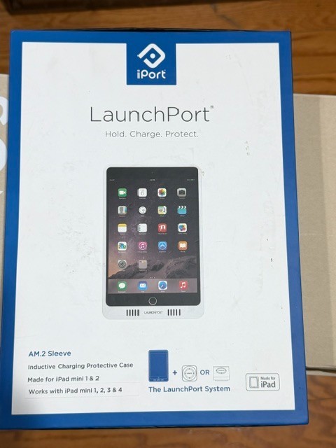 iPort LaunchPort AM.2 Sleeve Wireless Black Charging Case for iPad Mini 123 & 4