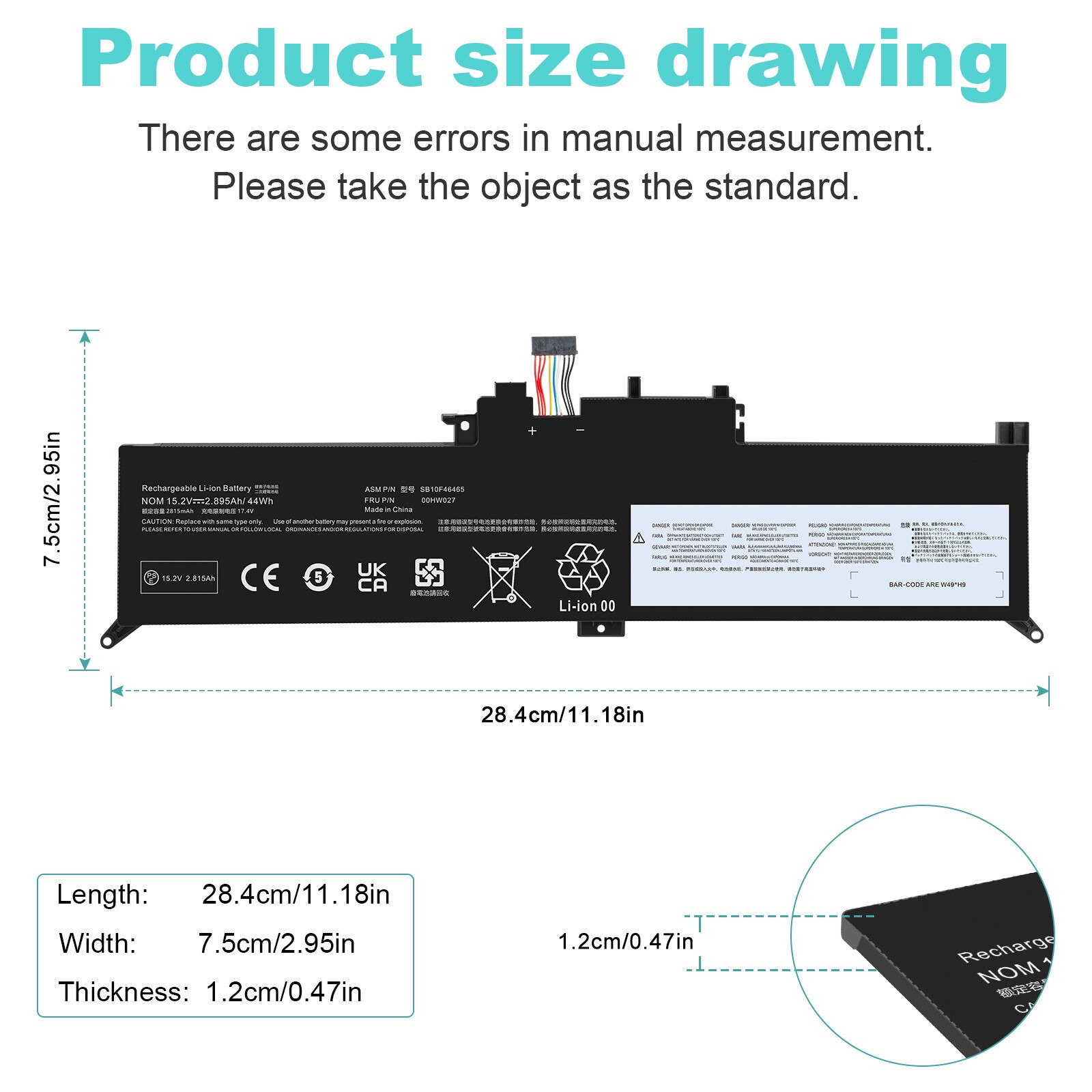 LOT 01AV432 Battery For Lenovo ThinkPad Yoga 12 X260 370 X380 00HW027 15.2V 51Wh