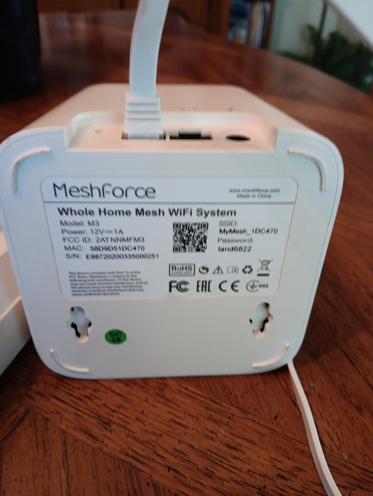 MeshForce Dot M3 Whole Home Mesh WiFi System Plug-In Node Extender