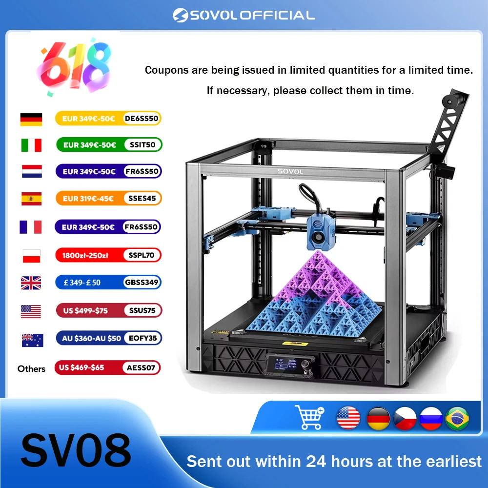 SV08 Core-Xy 3D Printer Open Source, Max 700Mm/S High Speed 3D Printers with 300