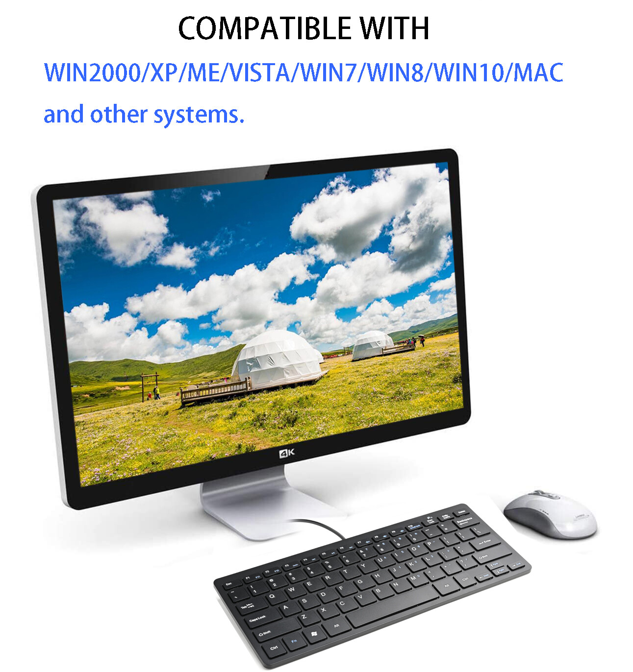 Mini USB Slim Wired 78 Keys Small Super Thin Compact Keyboard for Desktop Laptop