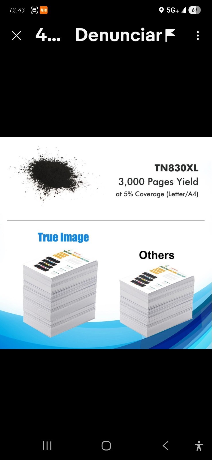 TN830XL Toner Cartridge For Brother 830 DCP-L2640DW HL-L2460DW L2405W L2820DW