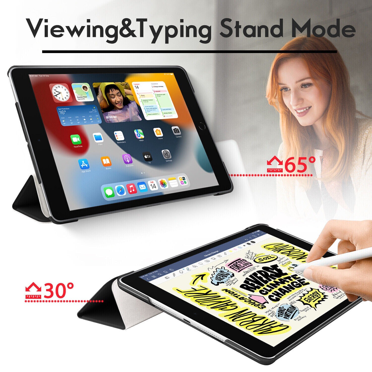 9.7″ iPad Case For iPad 6th/5th Gen Air 1st 2nd Gen Smart Flip Stand Case Cover