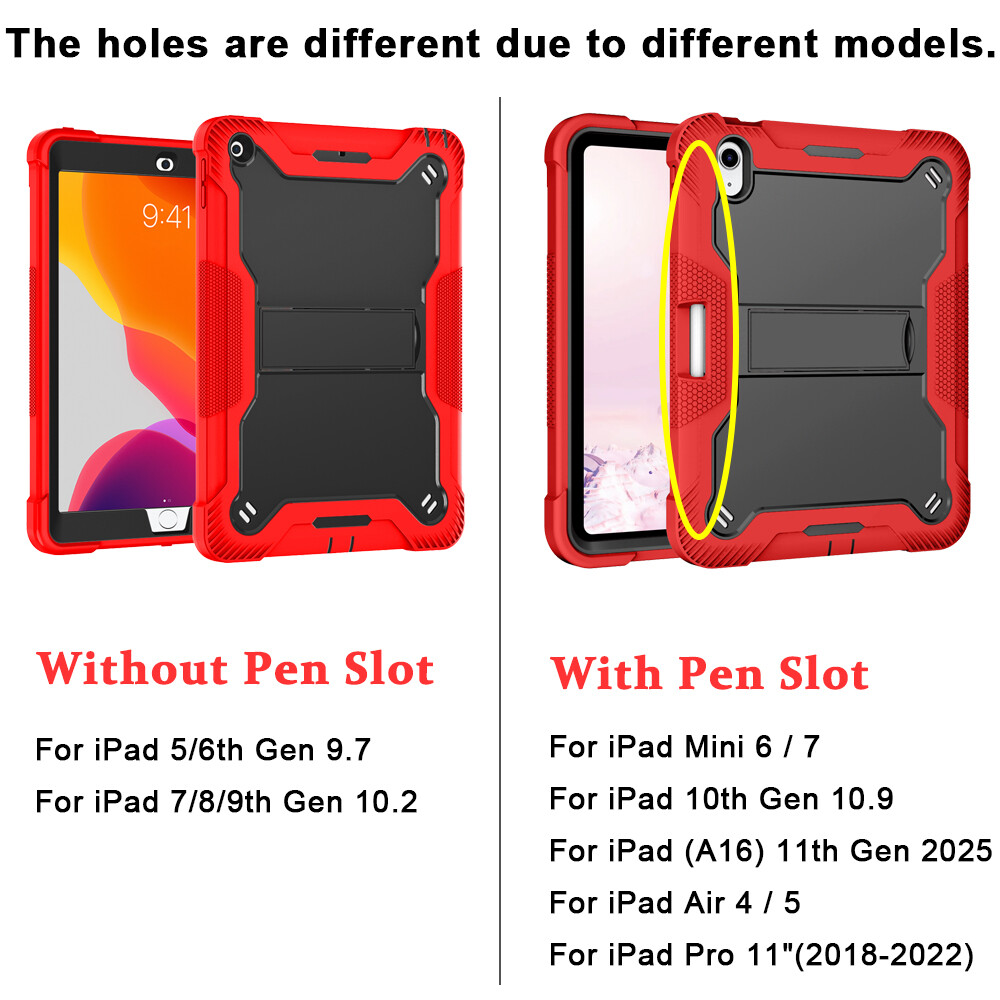 Shockproof Case Cover For Apple iPad 9th 8th 7th Gen 10.2″ 6th 5th Gen 9.7″