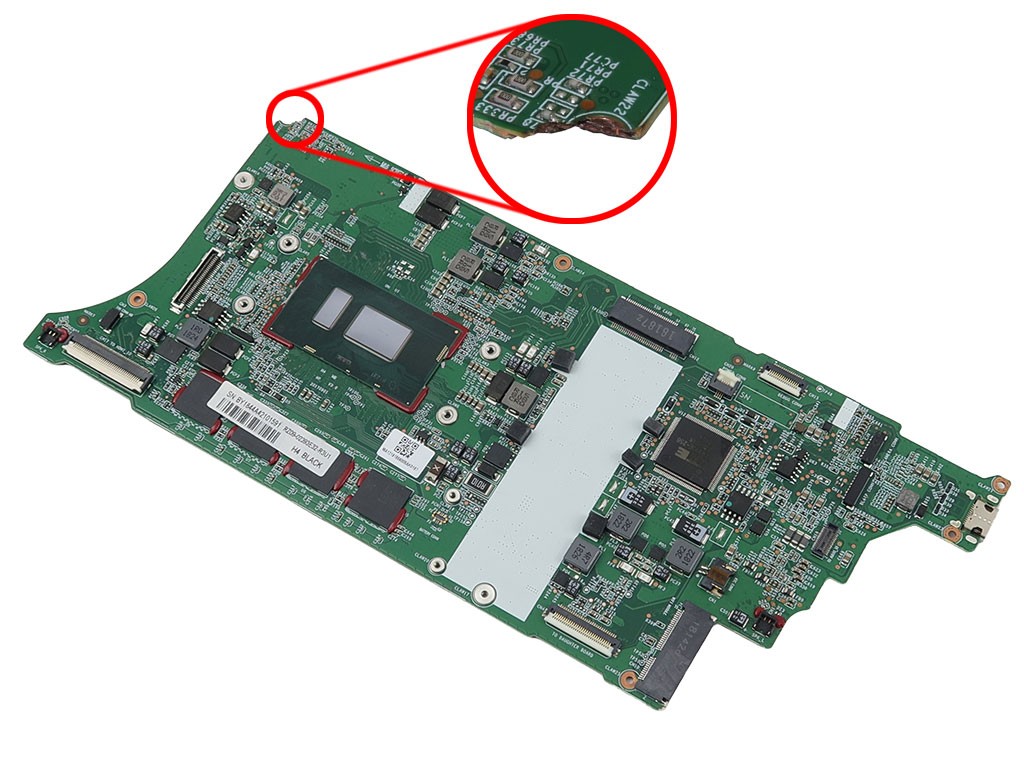 RAZER BLADE STEALTH 13 RZ09-0239 CORE I7-8550U 16GB MOTHERBOARD *DAMAGED CORNER*